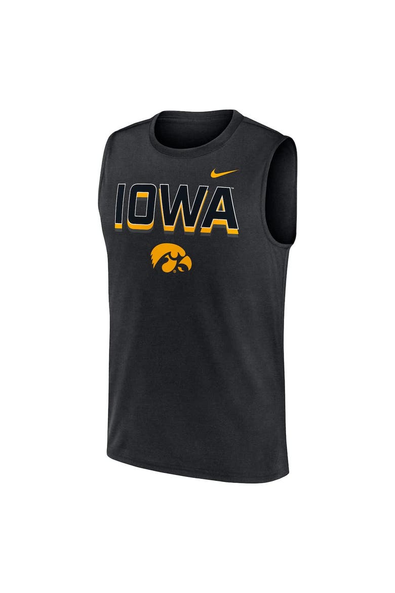 Men's Nike Black Iowa Hawkeyes Primetime Tricode Legend Performance Tank Top, Alternate, color, Black