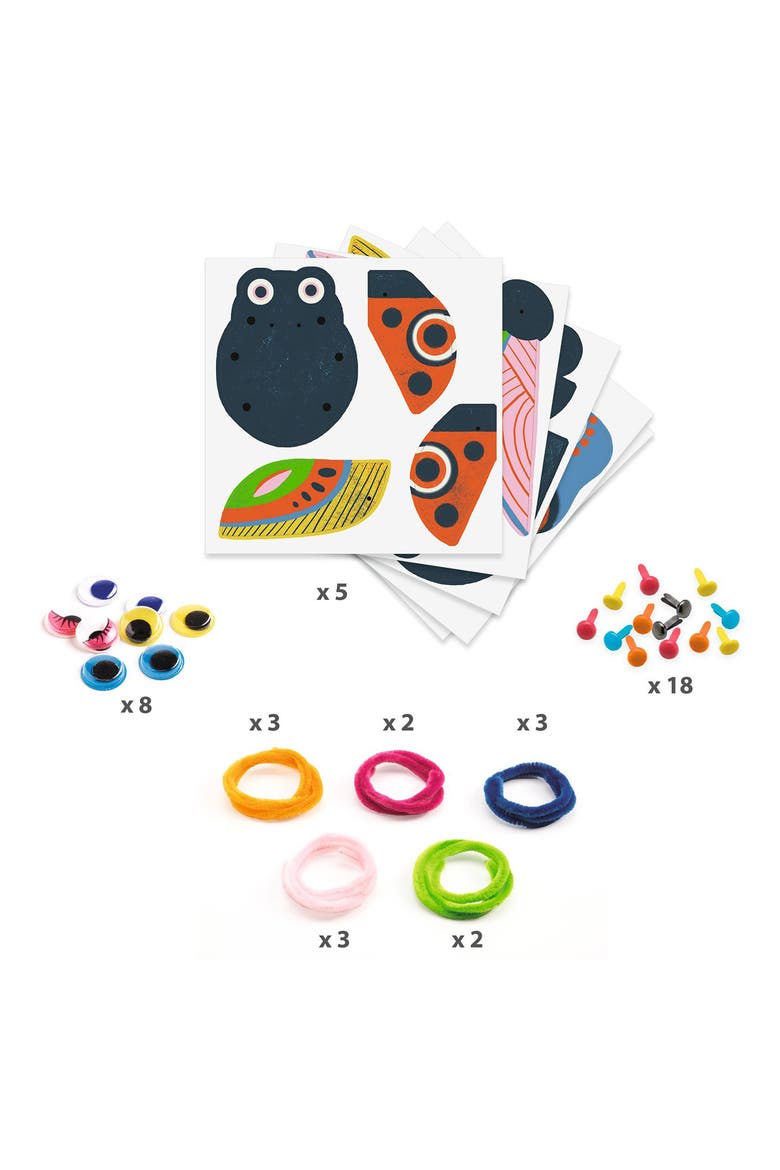 3D Collage Fuzzy Bugs Playset, Alternate, color, MULTI