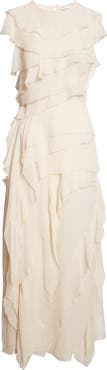 Altuzarra Gigi Semisheer Ruffle Silk Maxi Dress