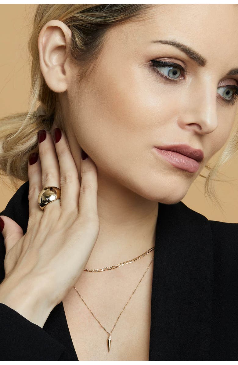 Oradina 14K Gold Florentine Figaro Petite Necklace, Alternate, color, Yellow Gold