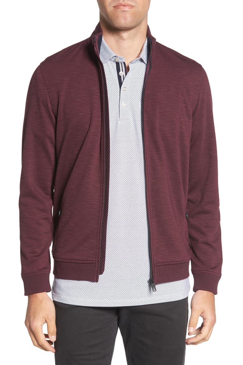 Jam Trim Fit Jacket, Main, color, DARK RED