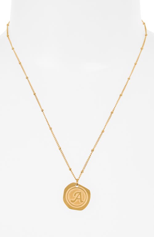 Savvy Cie Jewels Initial Coin Pendant Necklace