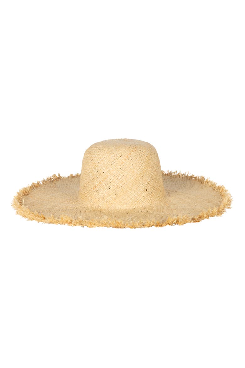 3D Logo Raffia Sunhat, Alternate, color, Natural