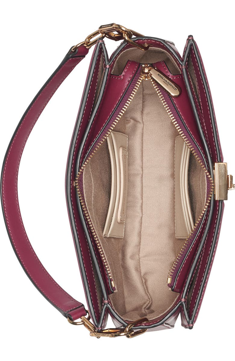 KARL LAGERFELD PARIS Ivette Shoulder, Alternate, color, Wine