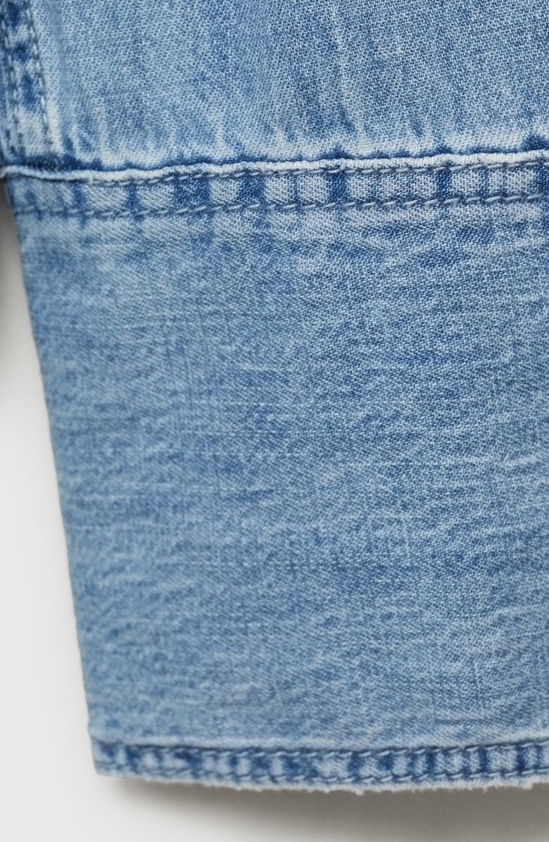 MANGO Oversize Denim Button-Up Shirt, Alternate, color, 