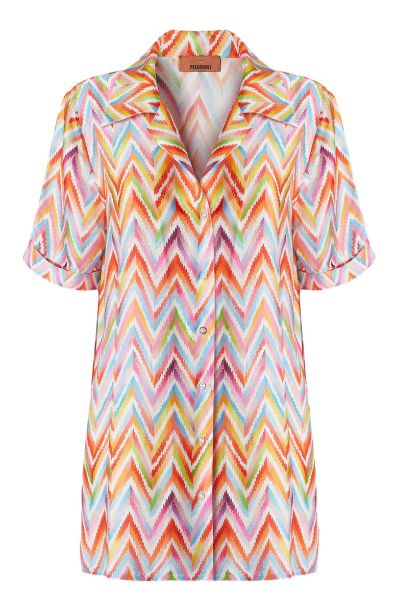 Missoni Bowling Style Cover-up Shirt, Alternate, color, Multicoloured