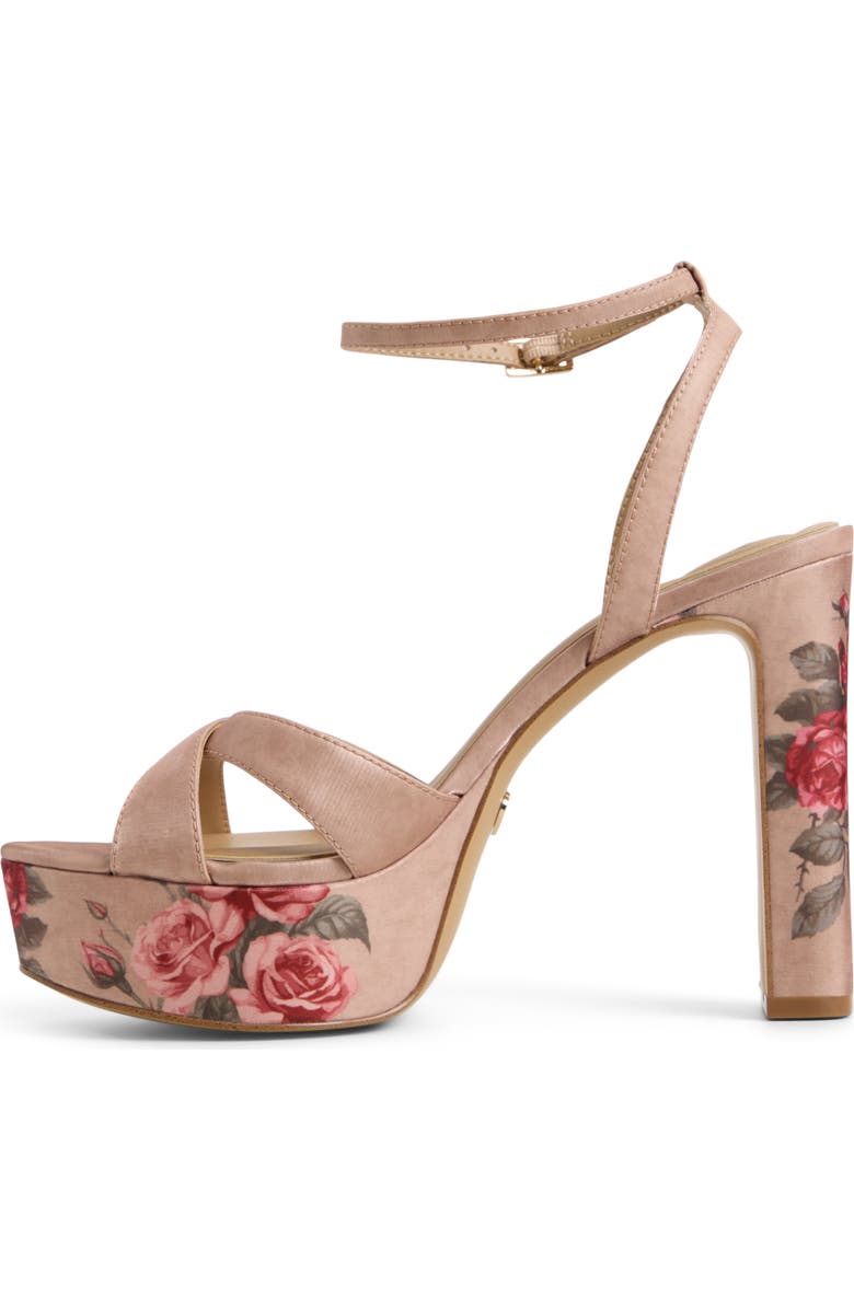 ALDO Rosine Ankle Strap Platform Sandal, Alternate, color, Beige Combo