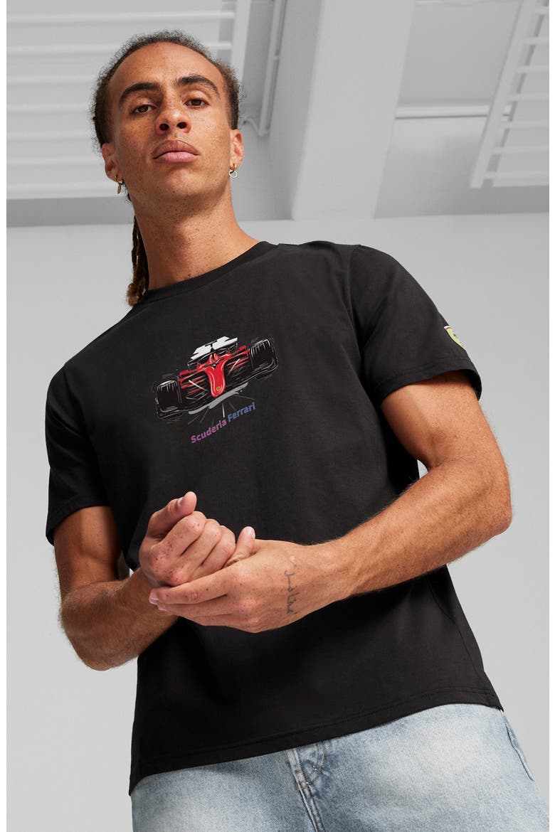 Scuderia Ferrari Race Graphic T-Shirt, Alternate, color, PUMA BLACK