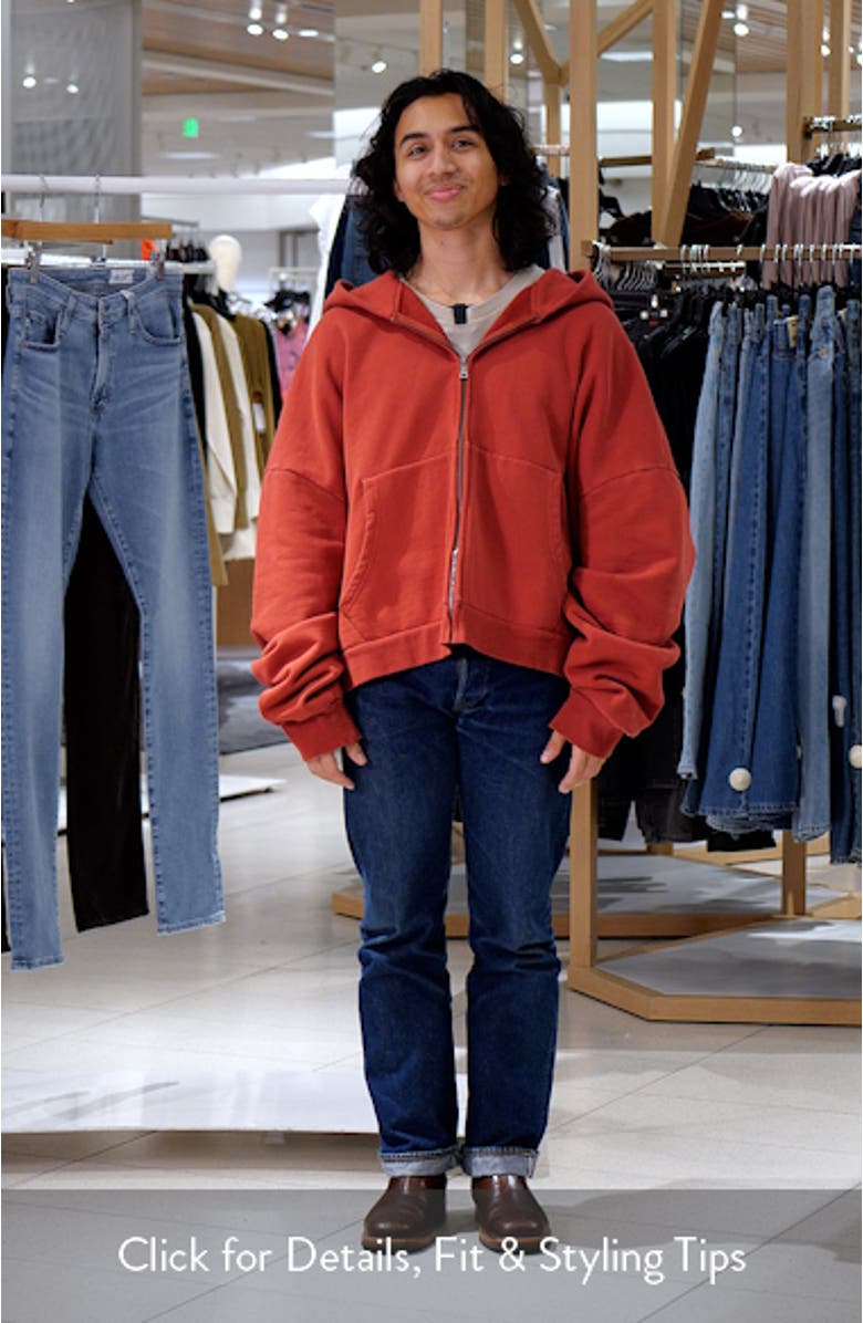 Oversize Rectangle Zip Hoodie, sales video thumbnail