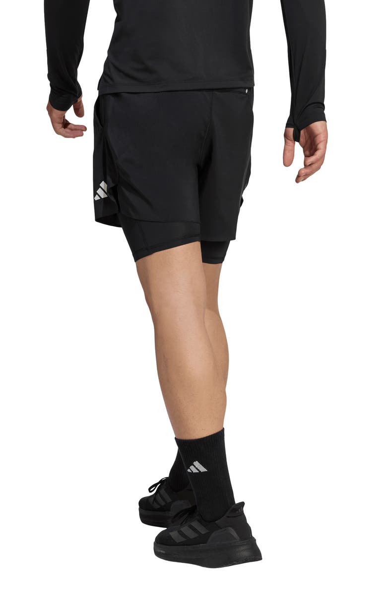 adidas ADI365 Running Iconic Formation 2-in-1 Shorts, Alternate, color, Black