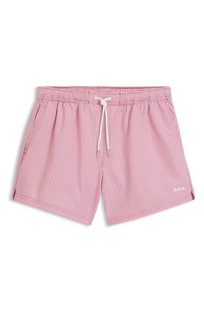 BOSS Velvetfish Seersucker Swim Trunks, Alternate, color,