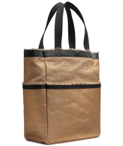 Shop Donna Karan New York Lido Metallic Canvas Tote In Gold
