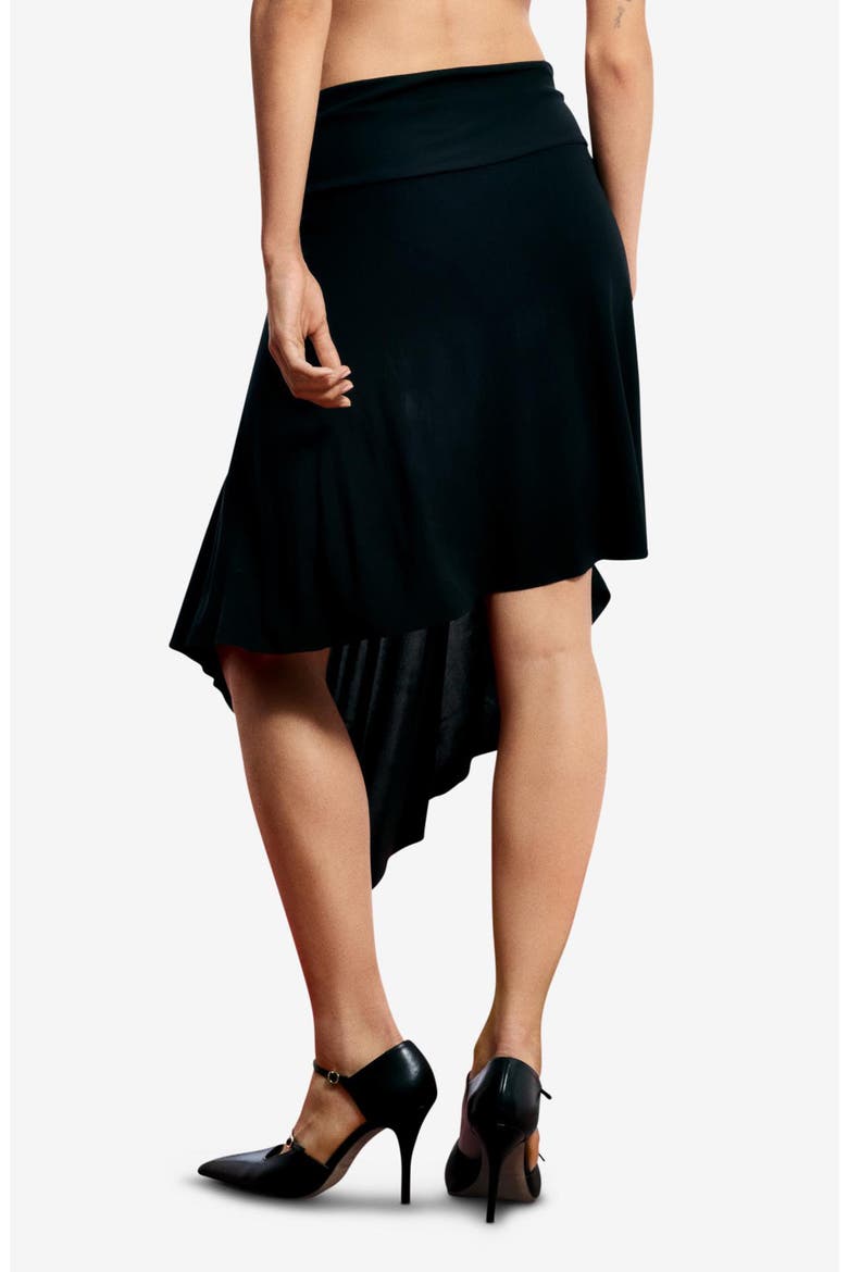 Asymmetric Skirt, Alternate, color, BLACK