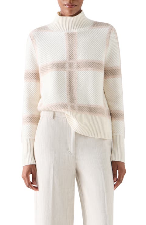 Intarsia Wool & Cashmere Blend Sweater
