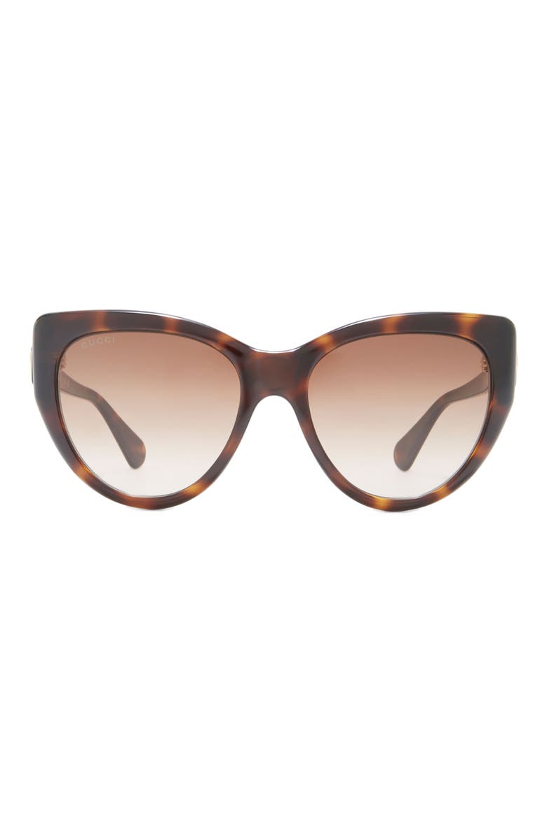 56mm Cat Eye Sunglasses, Main, color, HAVANA HAVANA BROWN