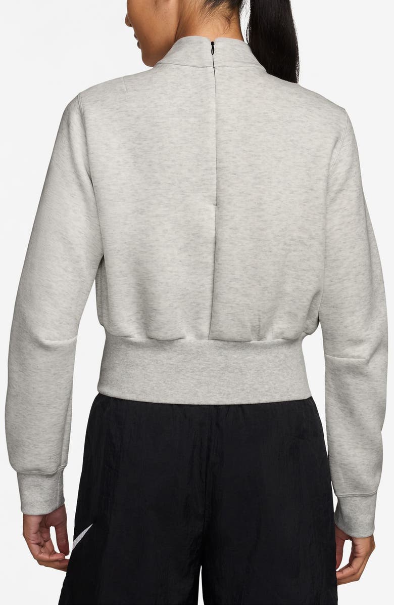 Nike Sportswear Tech Fleece Mock Neck Sweatshirt, Alternate, color, Light Grey/ Black