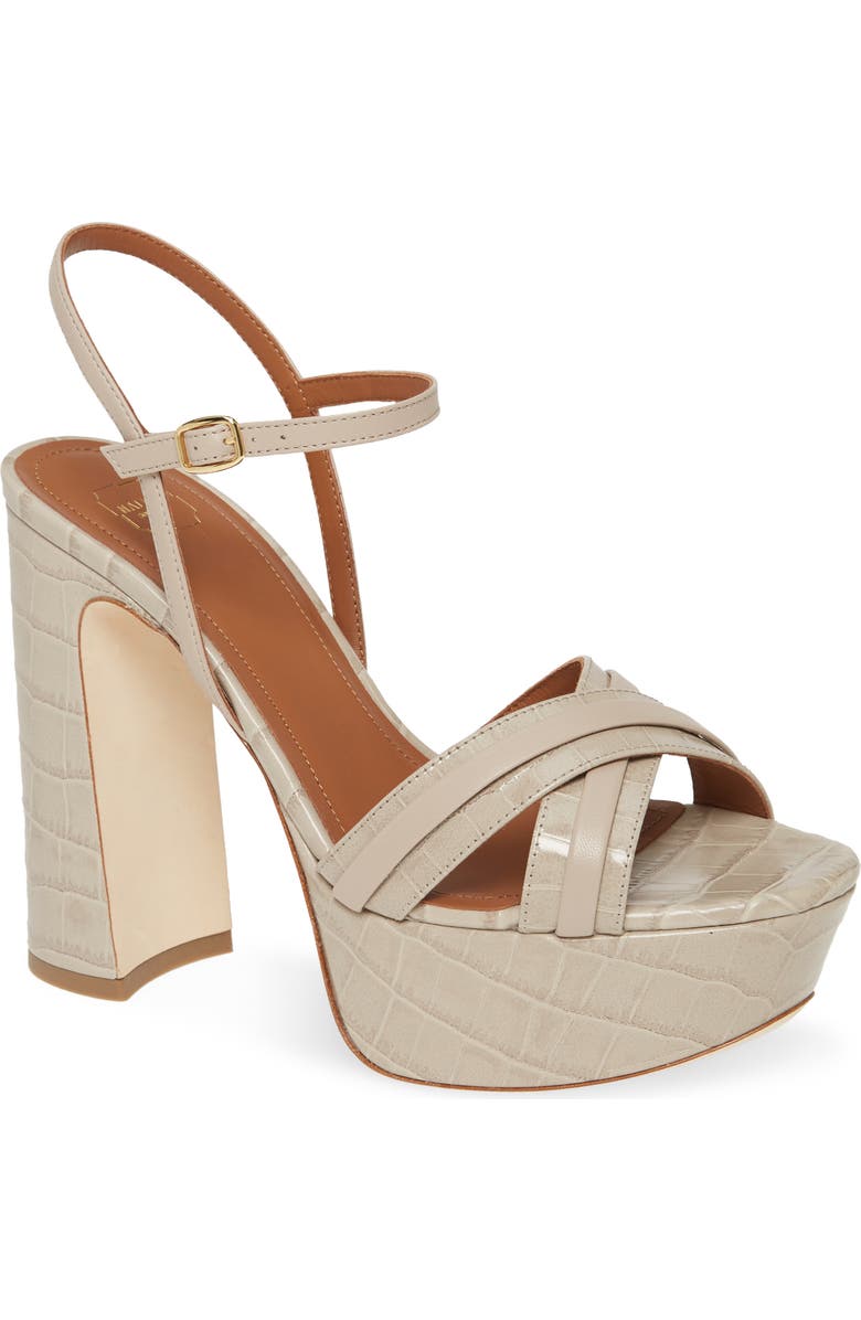 Malone Souliers Mila Cross Strap Platform Sandal, Main, color,