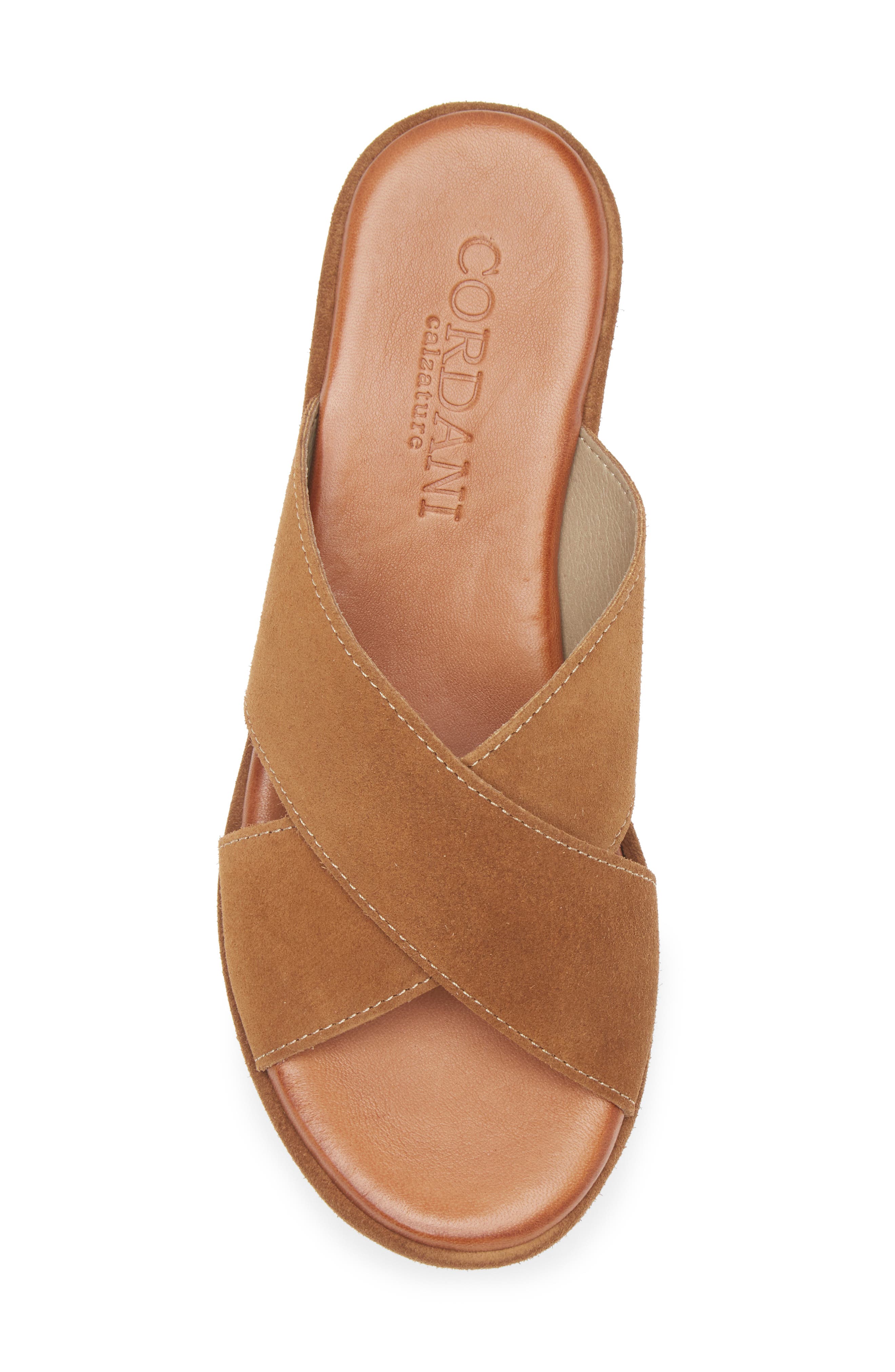 Cordani Bella Platform Wedge Slide Sandal, Alternate, color, Cuero