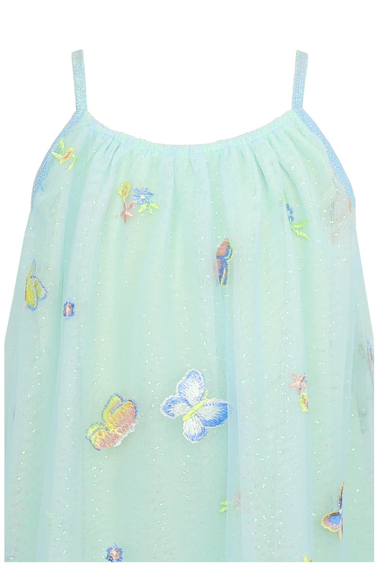 Kids' Embroidered Butterfly Tulle Dress, Alternate, color, BLUE MULTI