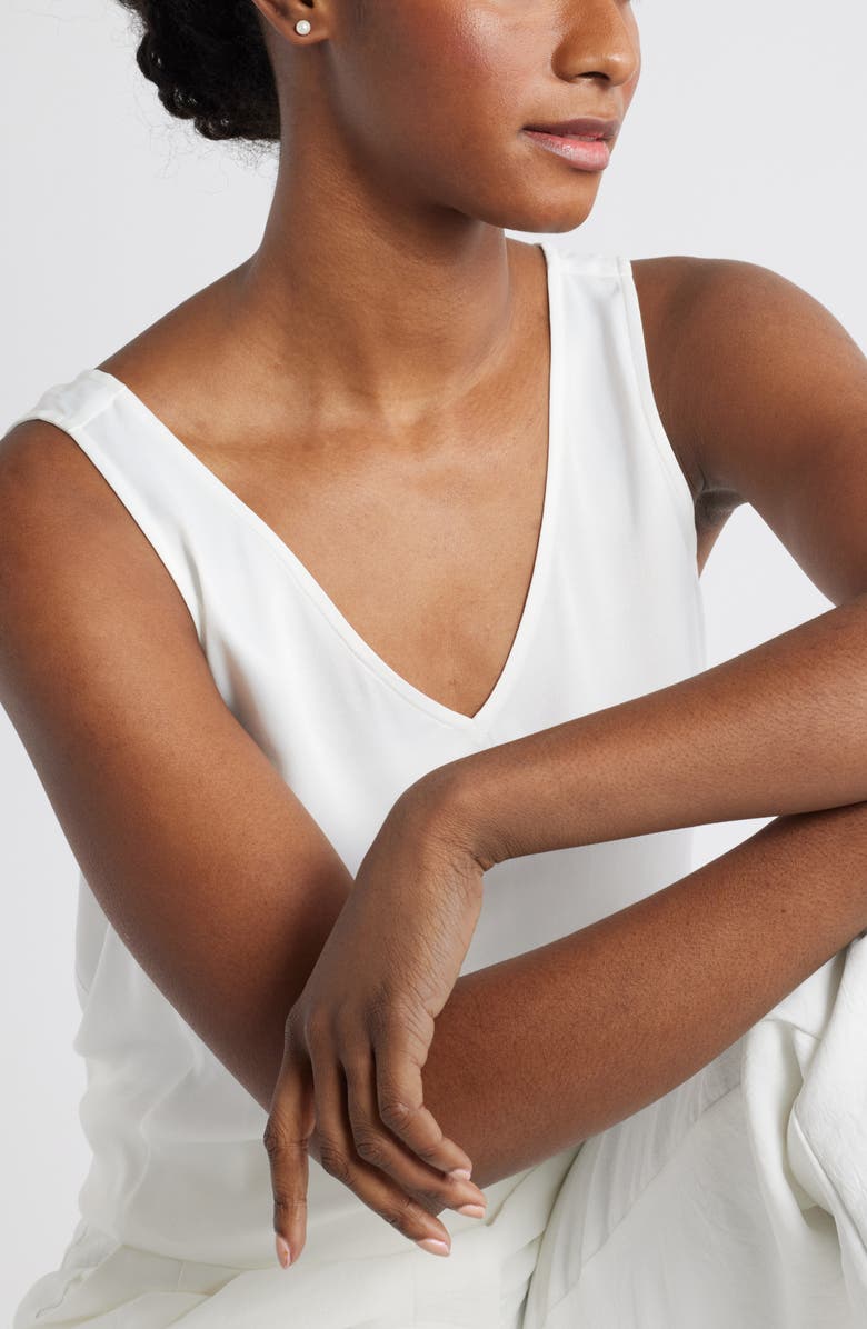 Nordstrom 6mm Faux Pearl & Sterling Silver Stud Earrings, Alternate, color, White- Silver