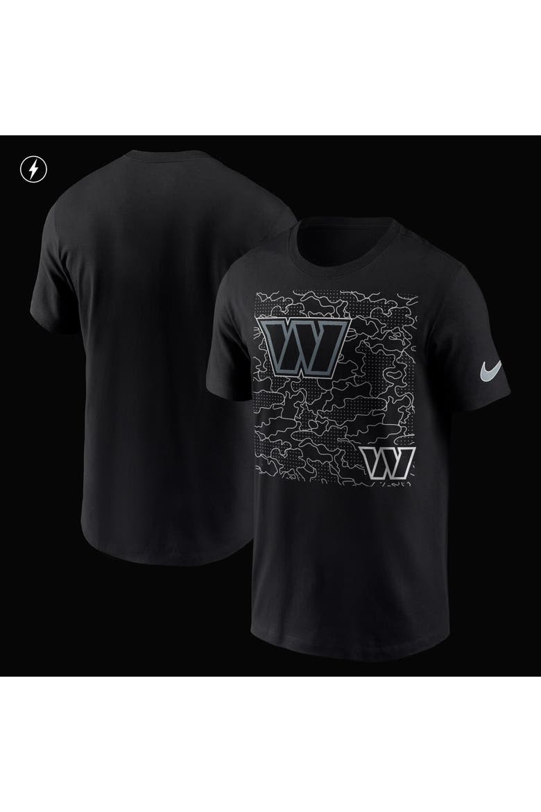 Men's Nike Black Washington Commanders RFLCTV T-Shirt, Alternate, color, Black