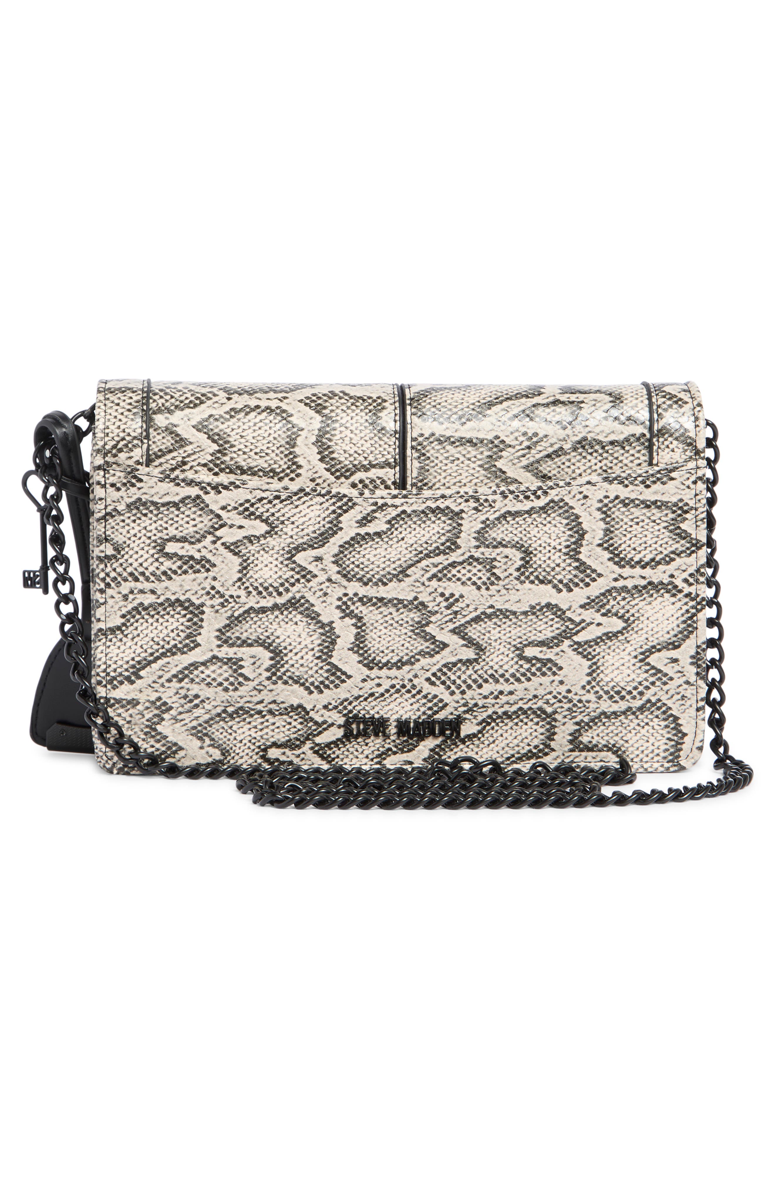 Steve Madden Echo Crossbody Bag, Alternate, color, Black And White Snake Print