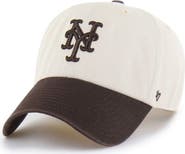 '47 Men's '47  Natural/Brown New York Mets Two-Tone Fashion Clean Up Adjustable Hat