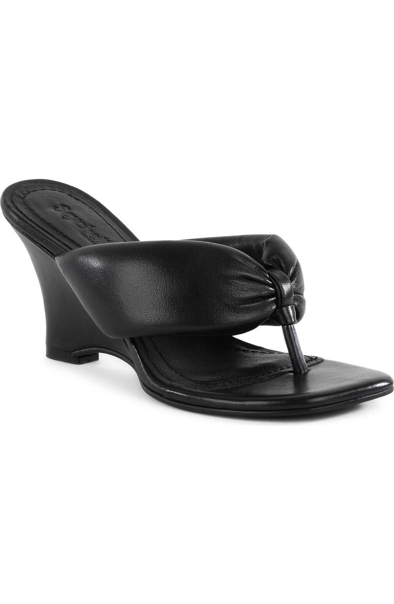 Seychelles Wishing Well Wedge Flip Flop, Main, color, Black