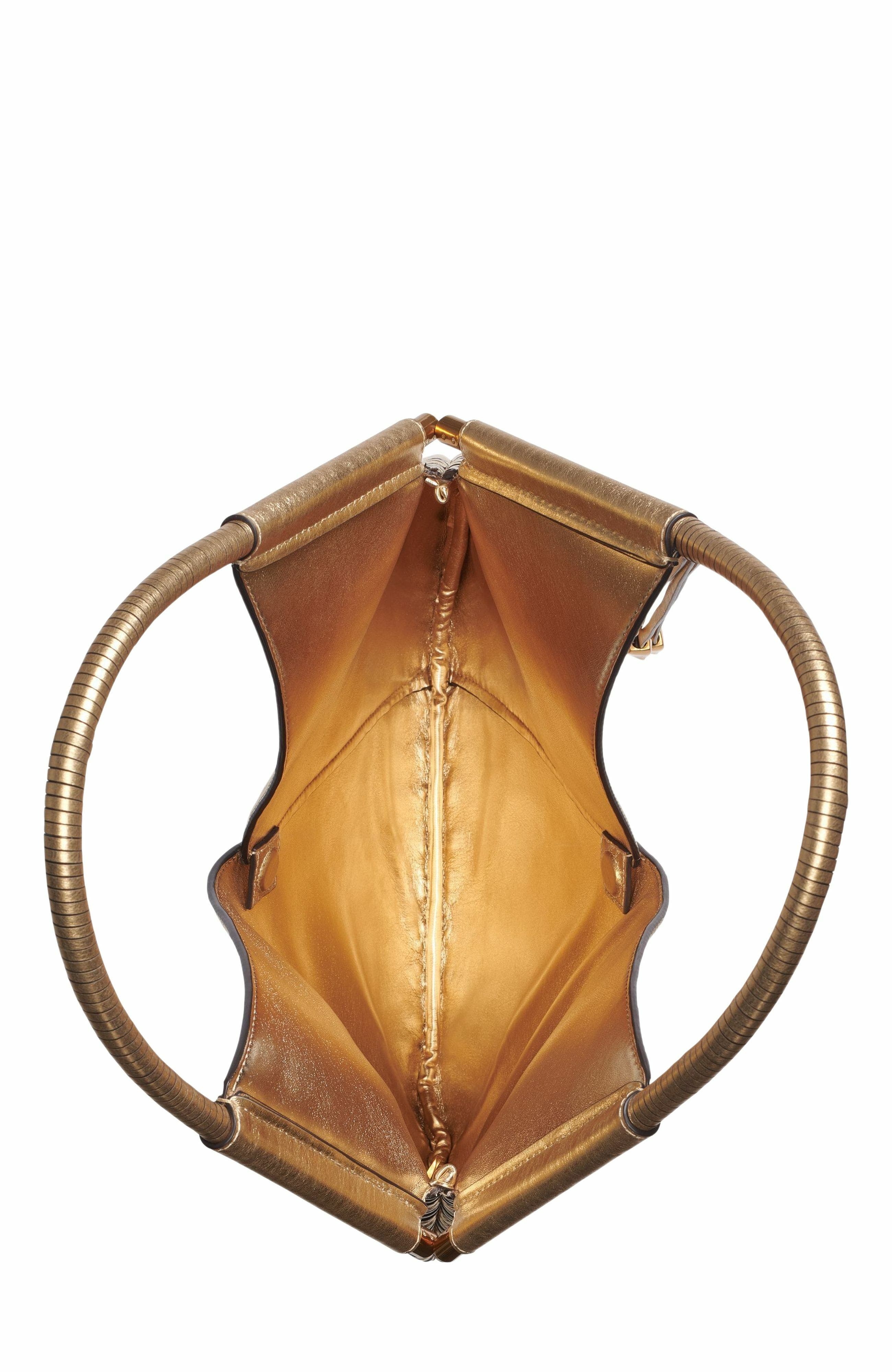 Donna Karan New York Baldwin Large Metallic Shoulder Bag, Alternate, color, Gold