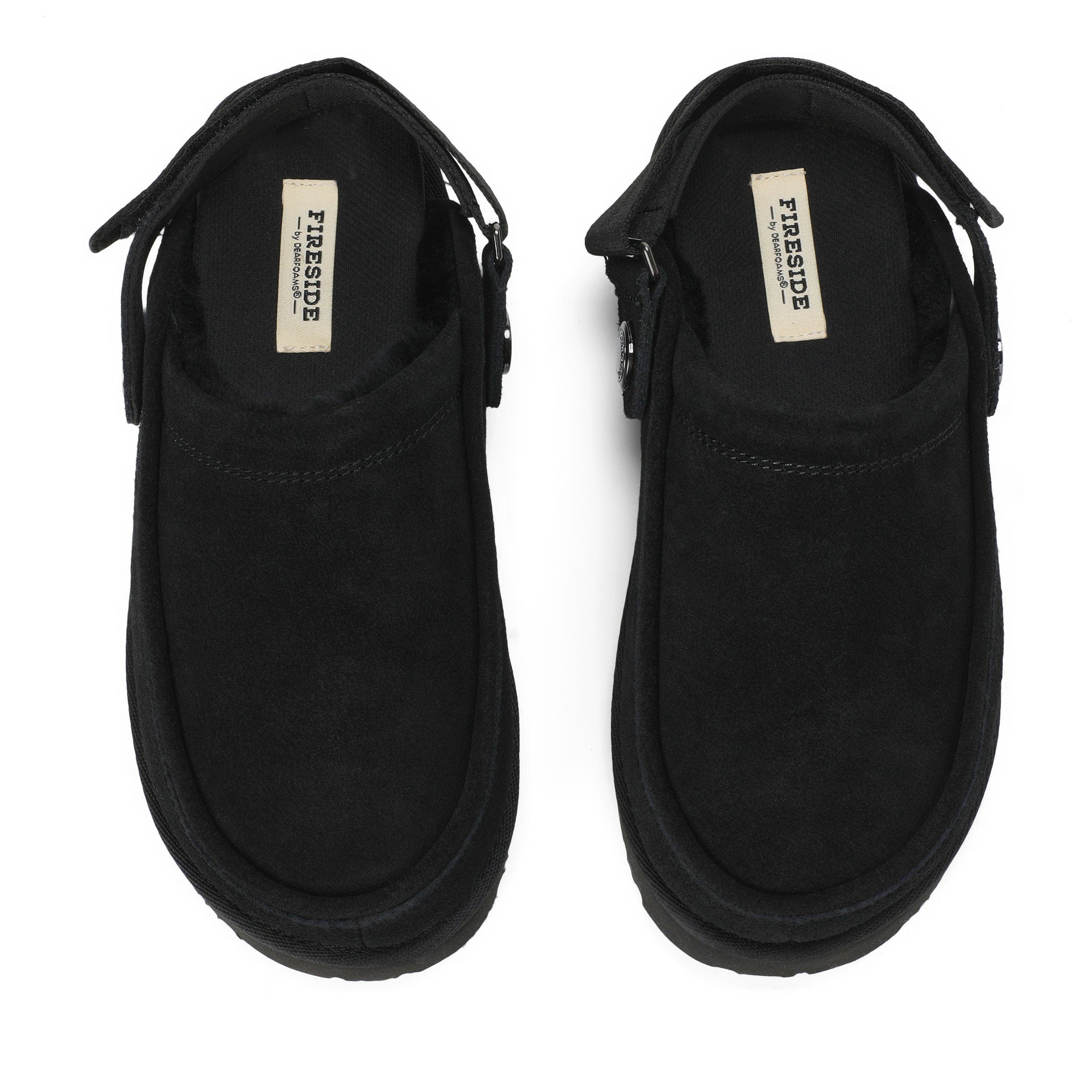 Fireside Coin Convertible Mule Slippers, Alternate, color, Black