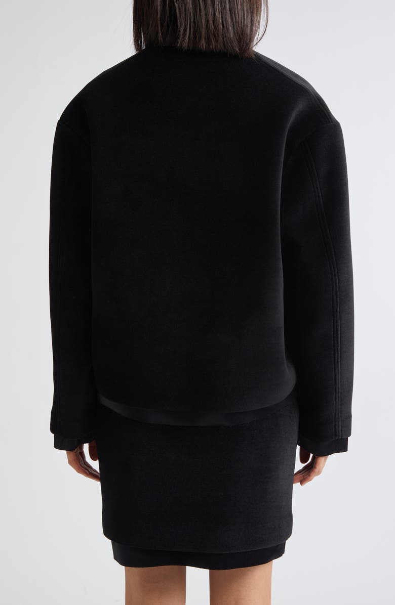 Jil Sander Double Layer V-Neck Sweater, Alternate, color, Black