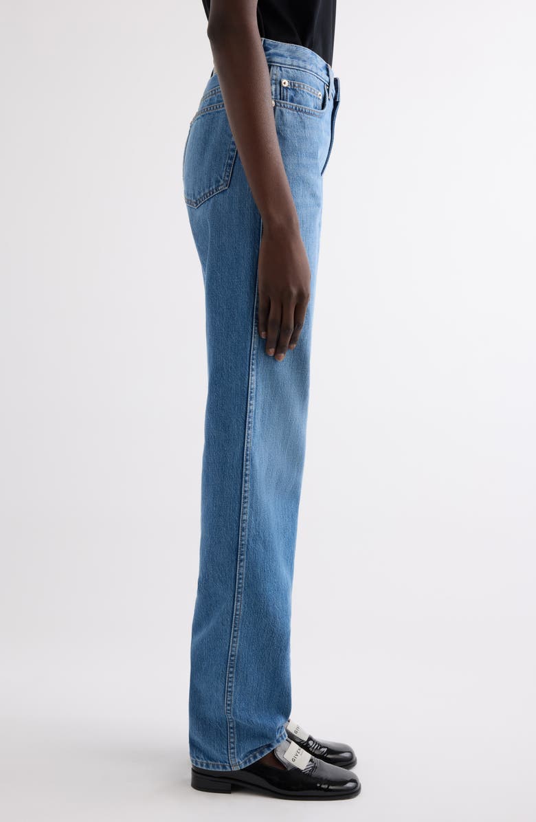 Givenchy Silk Straight Leg Jeans, Alternate, color, Medium Blue