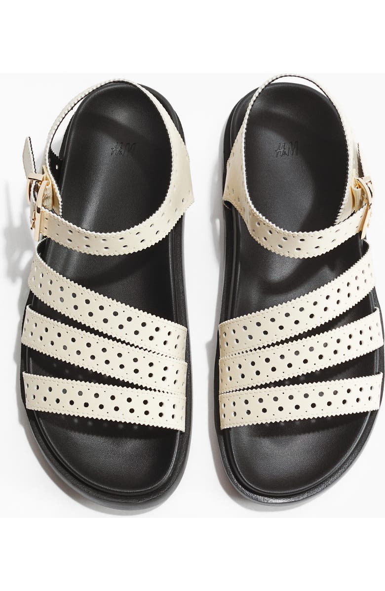 H&M Strappy Sandals, Alternate, color, Cream