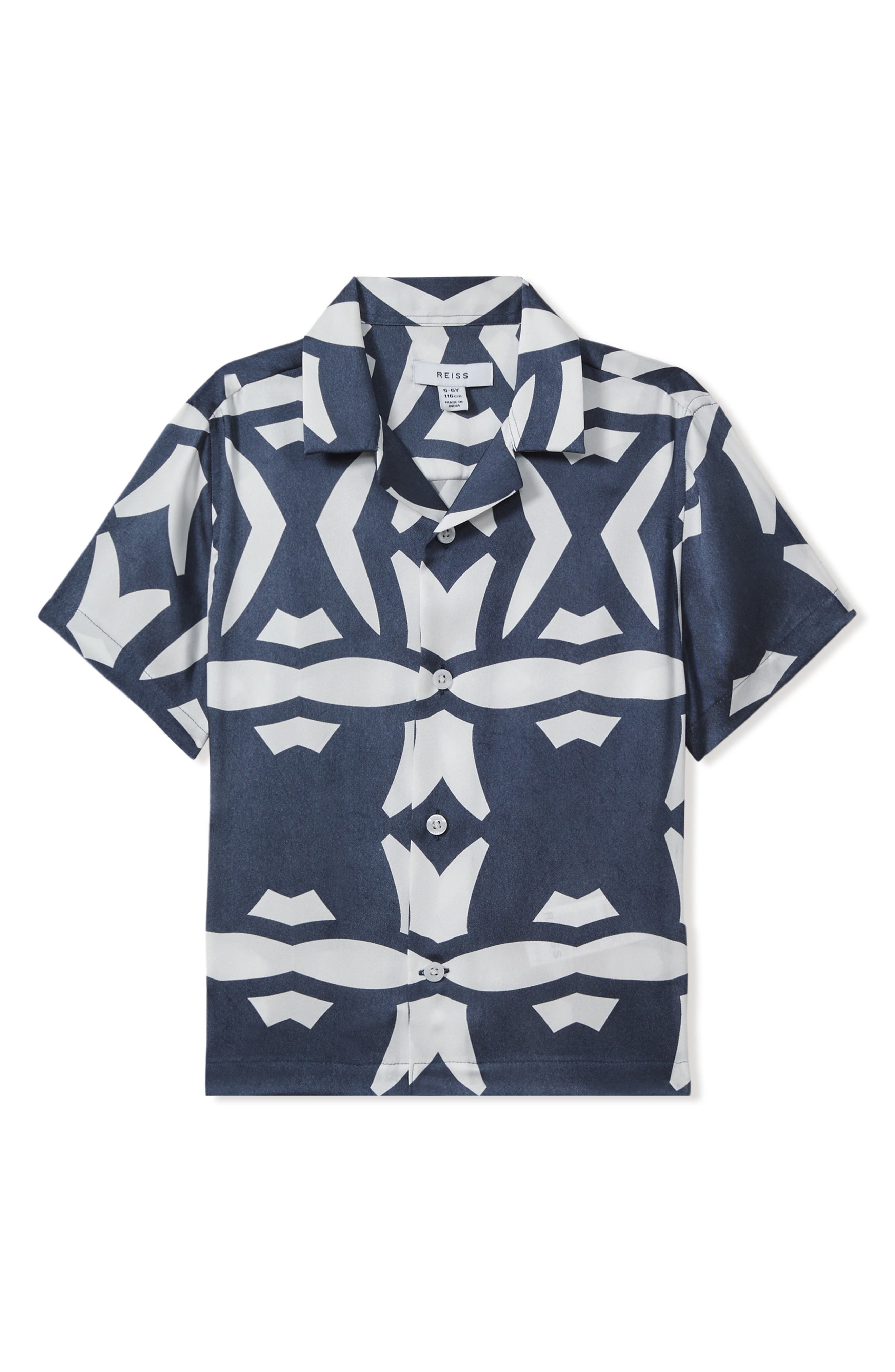 Kids' Purkiss Jr. Geo Print Camp Shirt