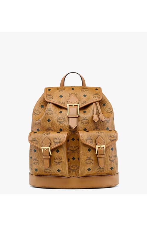 Mcm Small Aren Drawstring Backpack In Brown