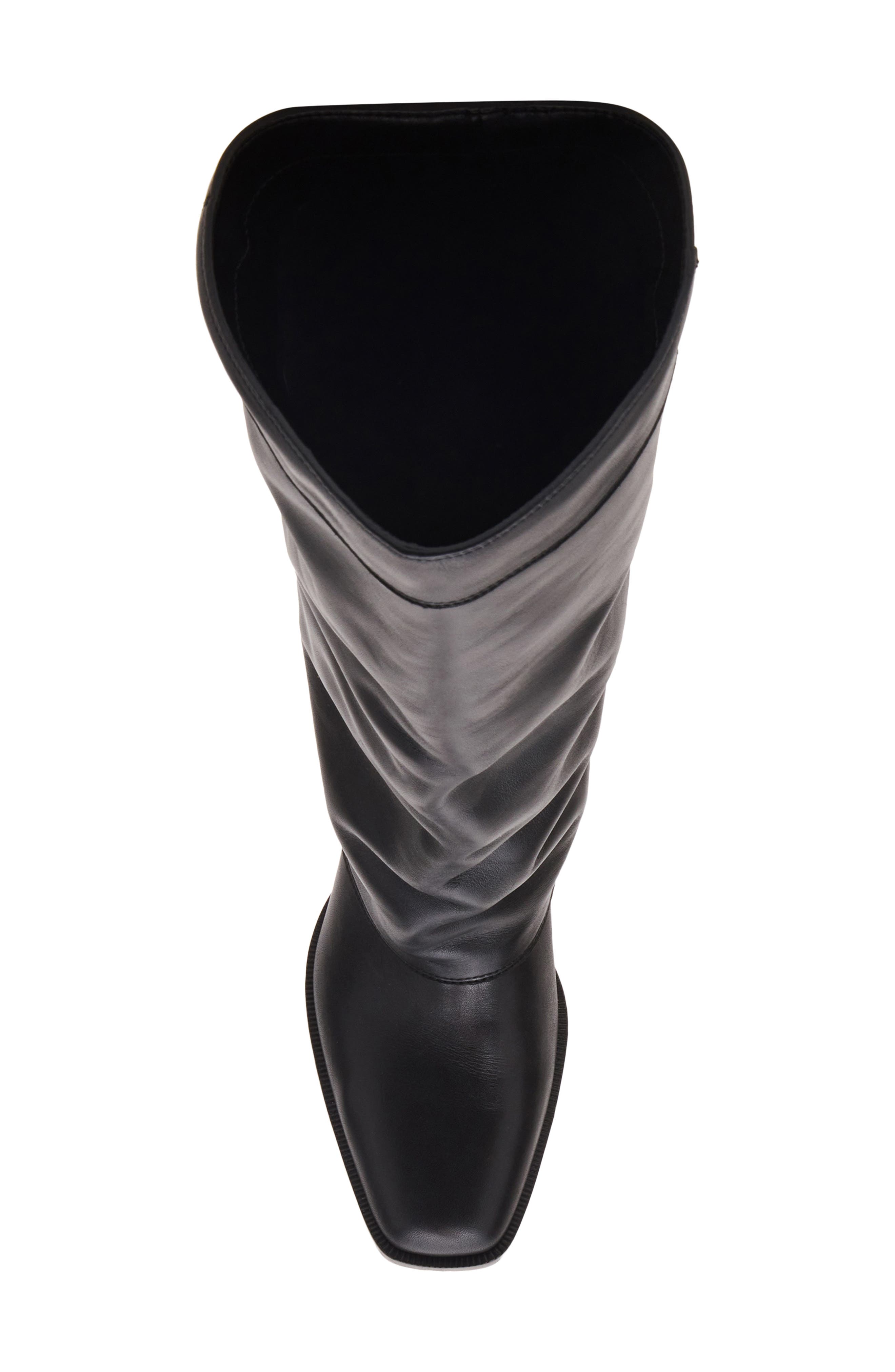 Steve Madden Winnick Foldover Knee High Boot, Alternate, color, Black Leather