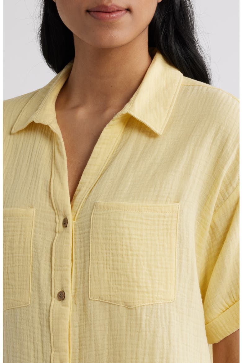River Gauze Shirt, Alternate, color, FRESH LEMONADE