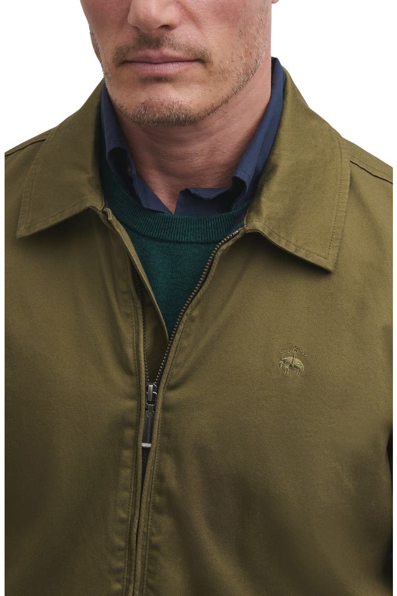 Stretch Cotton Bomber Jacket, Alternate, color, BURNT OLIVE