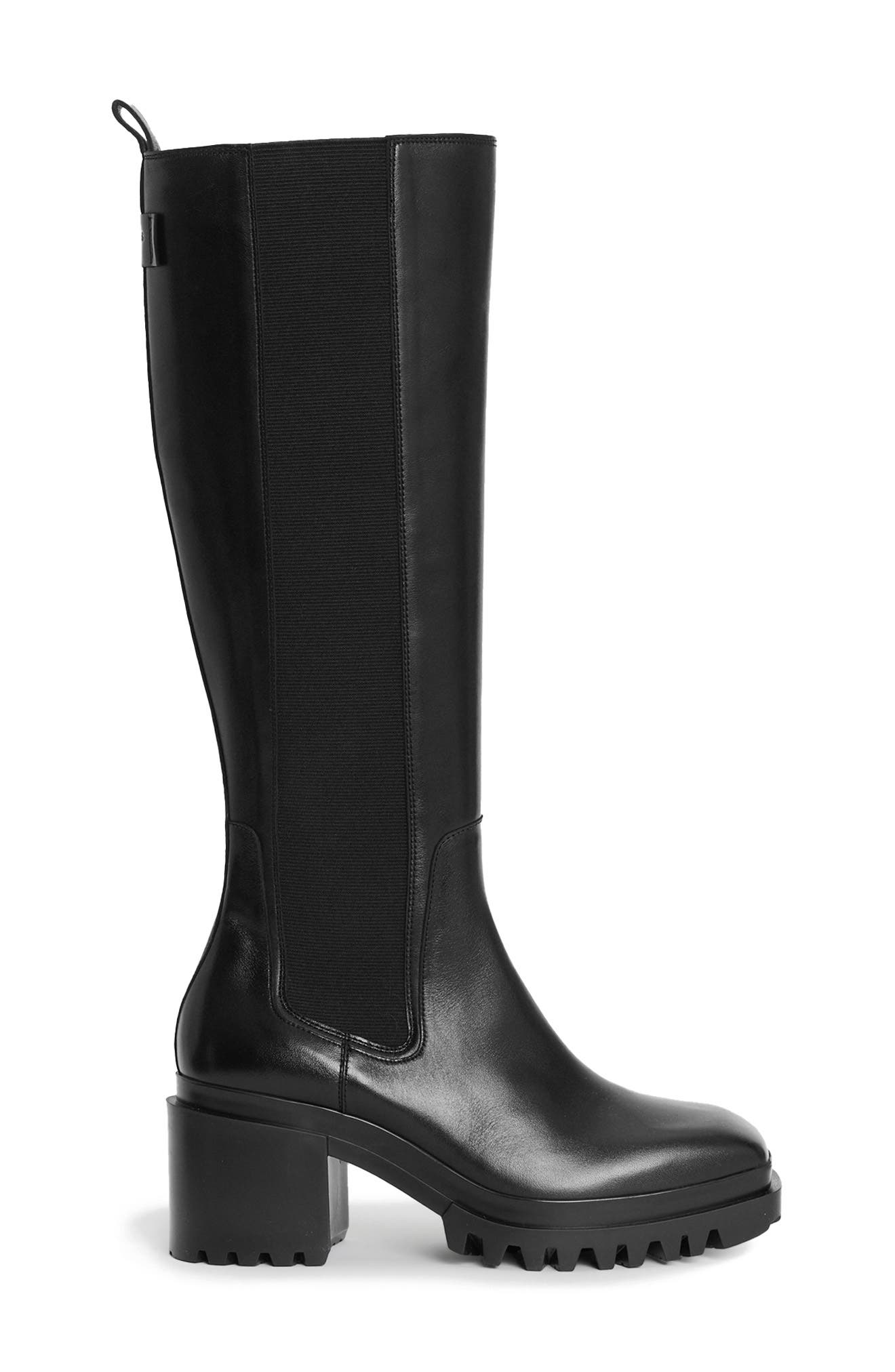AllSaints Natalia Lug Sole Knee High Boot, Alternate, color, 