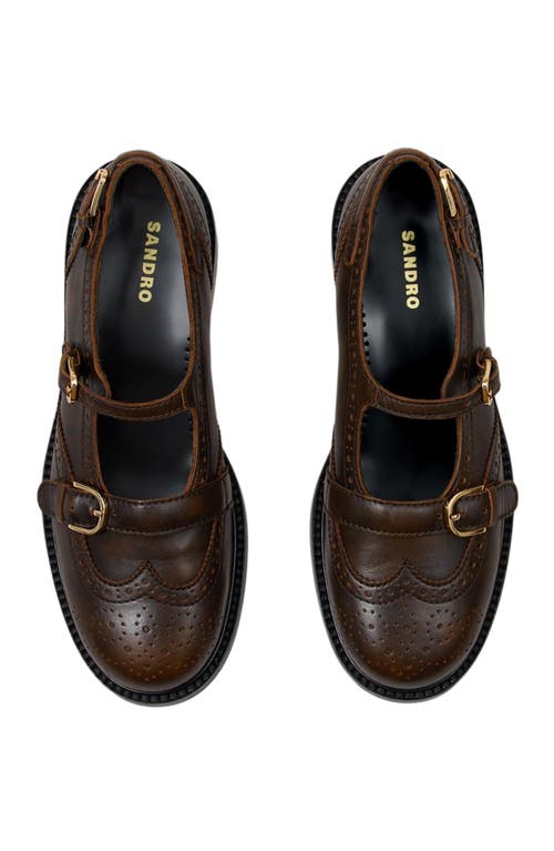 Sandro Buckle Derbies In Brown