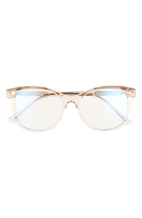 Dallas 52mm Round Blue Light Blocking Glasses