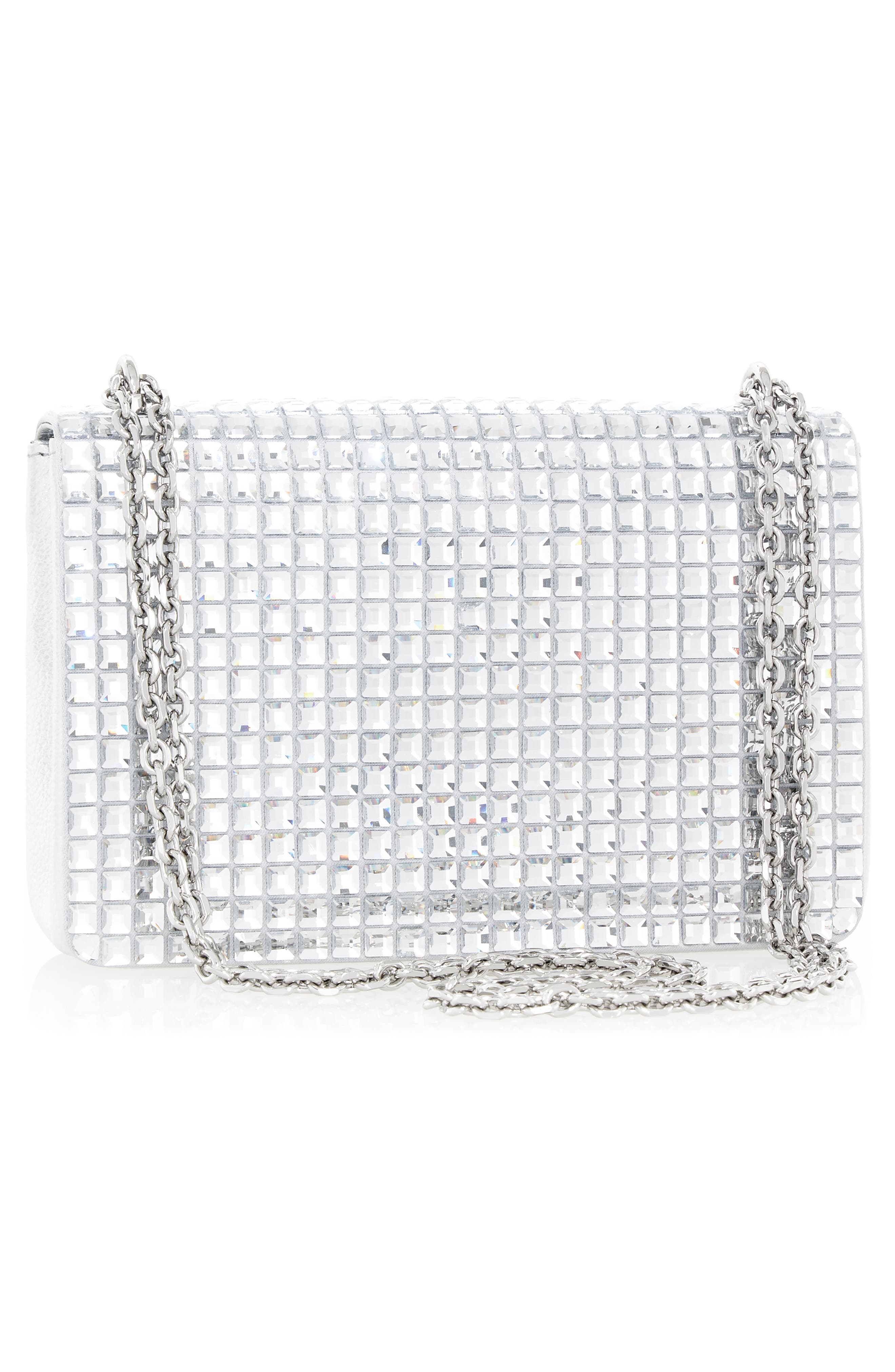 Judith Leiber Cricket Squares Crystal Embellished Clutch, Alternate, color, 