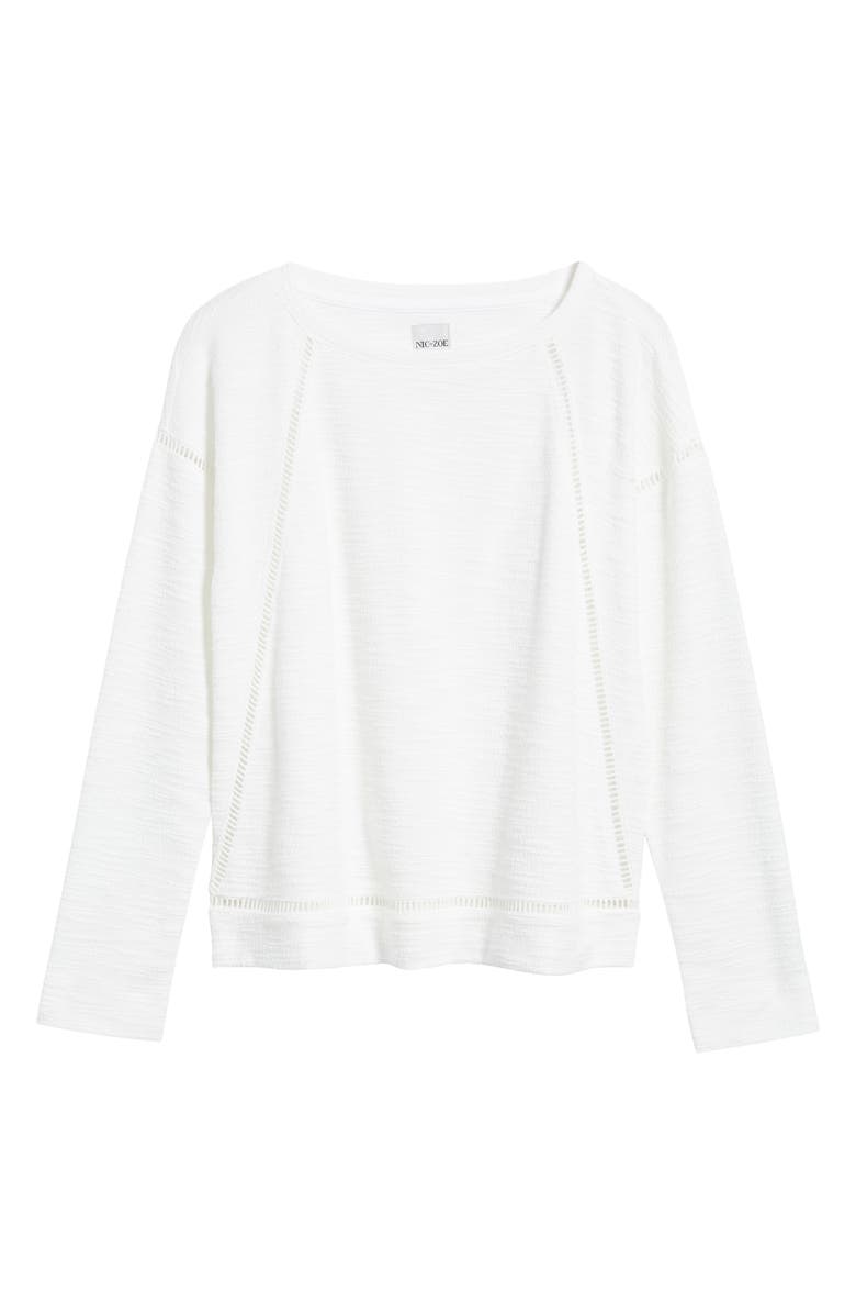 NIC+ZOE Seamed Texture Top, Alternate, color, Paper White