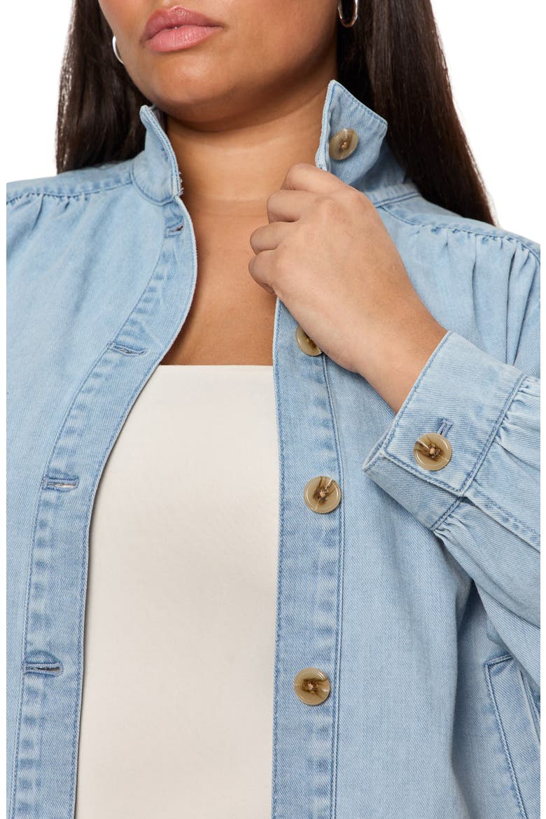 Button-Up Denim Jacket, Alternate, color, PURPLE WHISPER