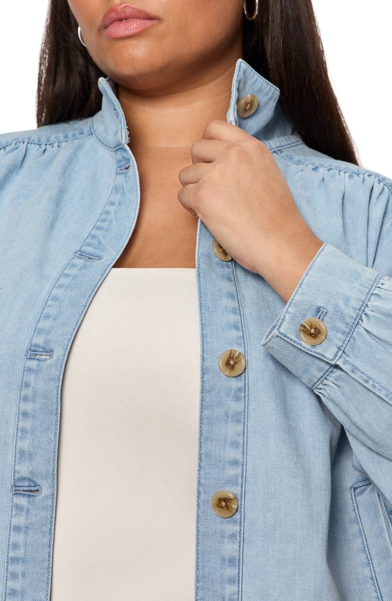 Sanctuary Charlotte Button-Up Denim Jacket, Alternate, color, Purple Whisper