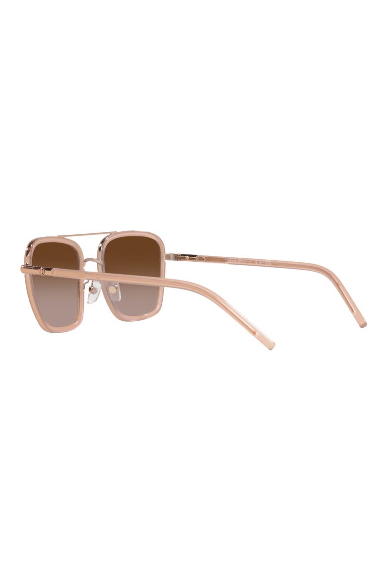 53mm Square Optical Glasses, Alternate, color, ROSE GOLD