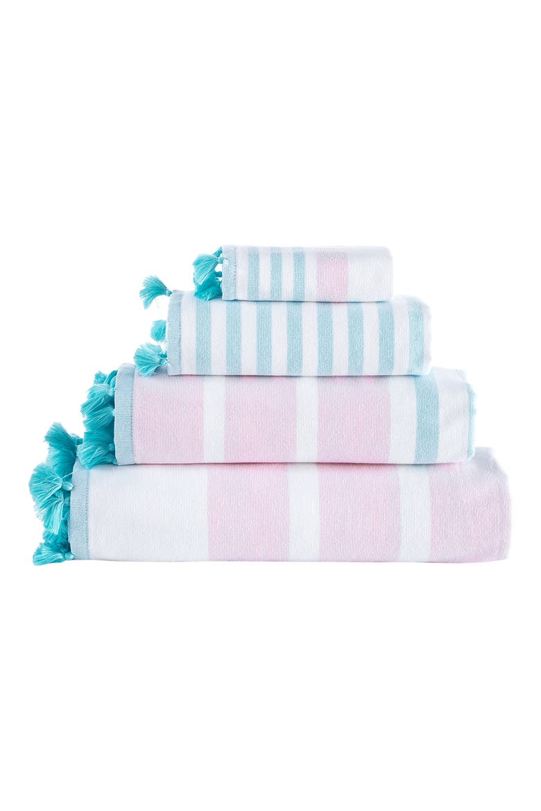 Pesthemal 4-Pack Turkish Cotton Washcloths, Alternate, color, PINK