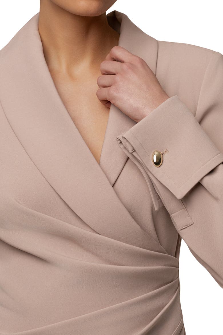Manifest Blazer Midi Dress, Alternate, color, Beige