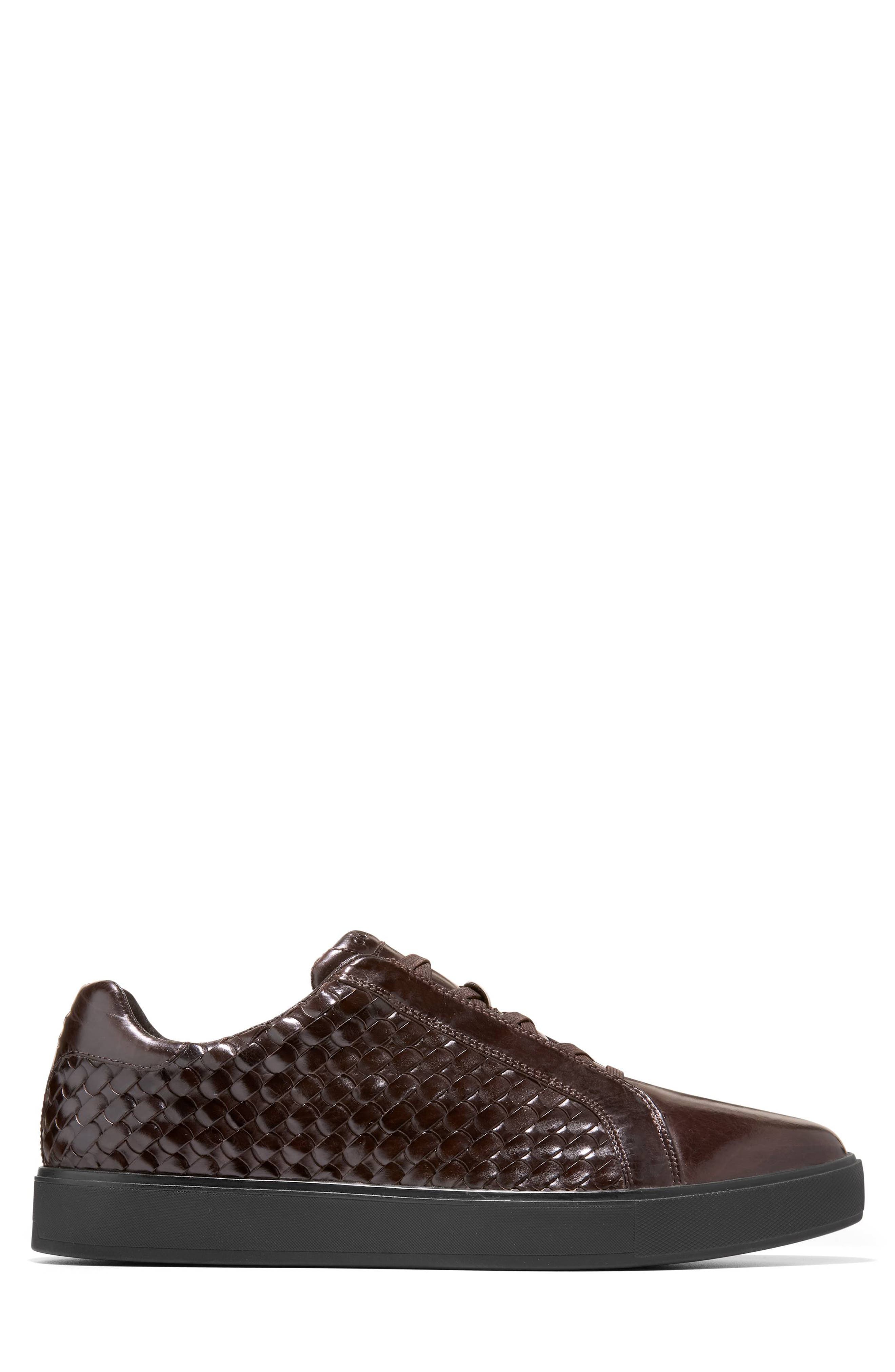 GrandPr%f8 Luxe Woven Slip-On Sneaker, Alternate, color, DARK CHOCOLATE / BLACK
