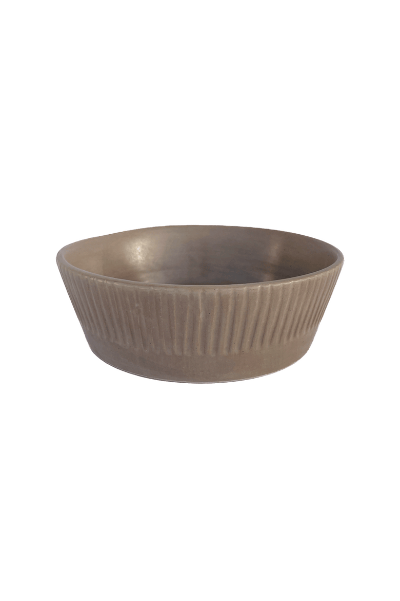 Earth Lines Serving Bowl, Main, color, Brown